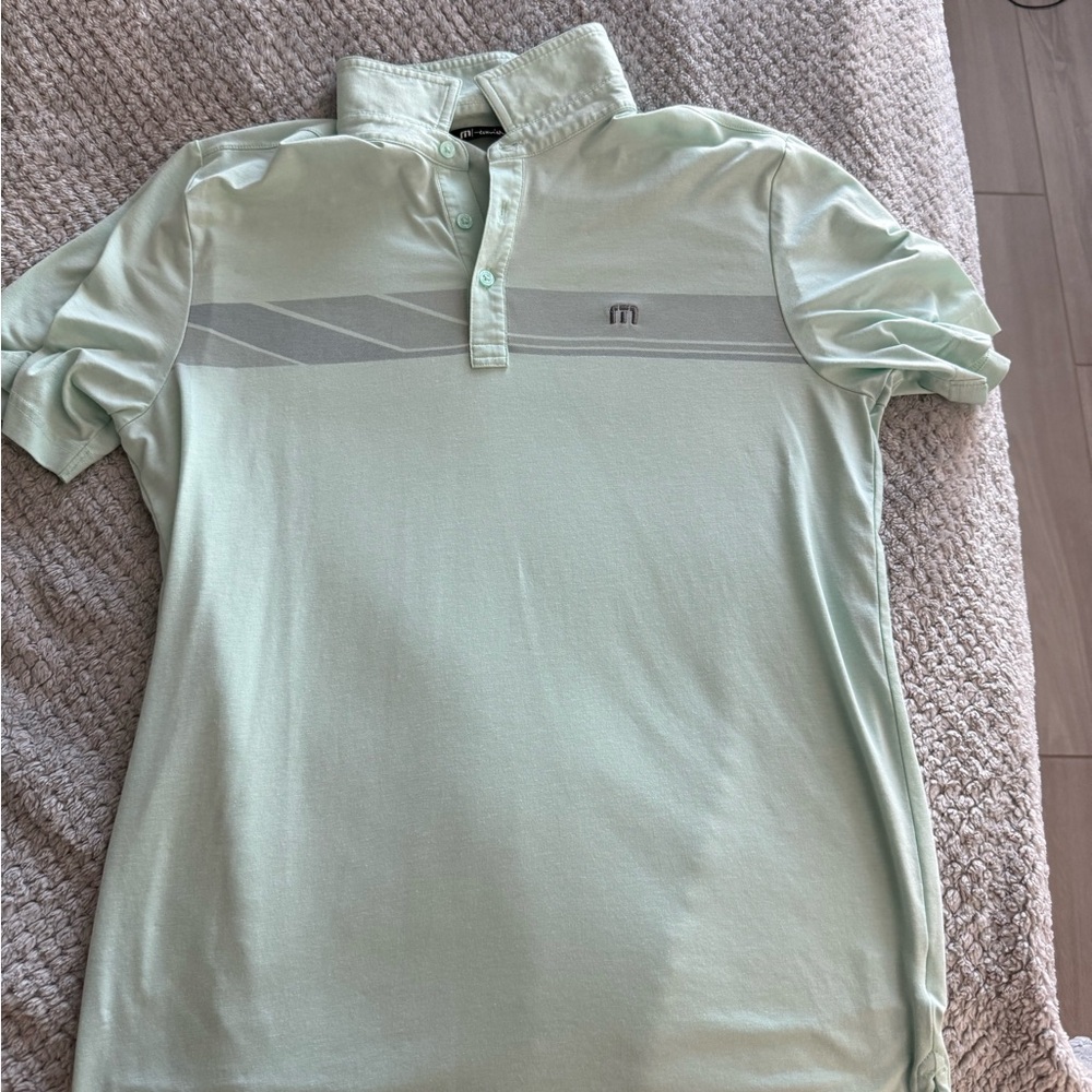 Travis Mathew Light Green Polo Shirt